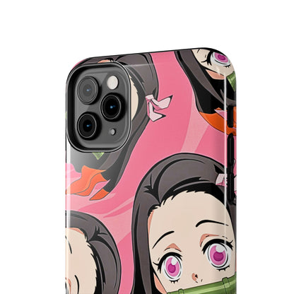 Nezuko Kamado Head Pattern Tough Phone Case | Anime - Demon Slayer