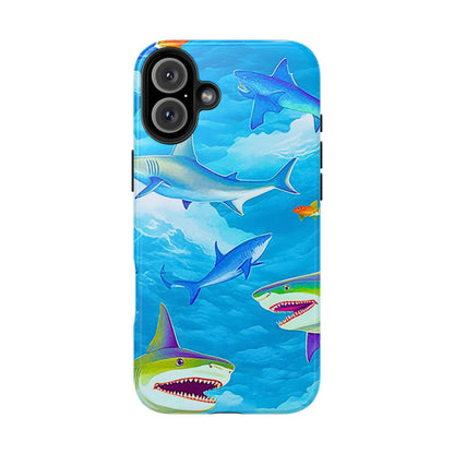 Sharks in the Sky Pattern Style Tough Phone Case | Animals