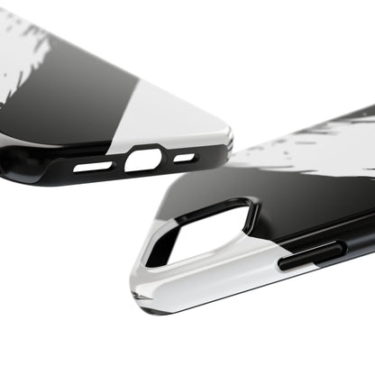 Funda/cubierta resistente para teléfono con rayas diagonales en blanco roto | Estética