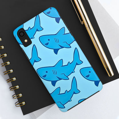 Smiley Shark Fun Pattern Tough Phone Case | Animals
