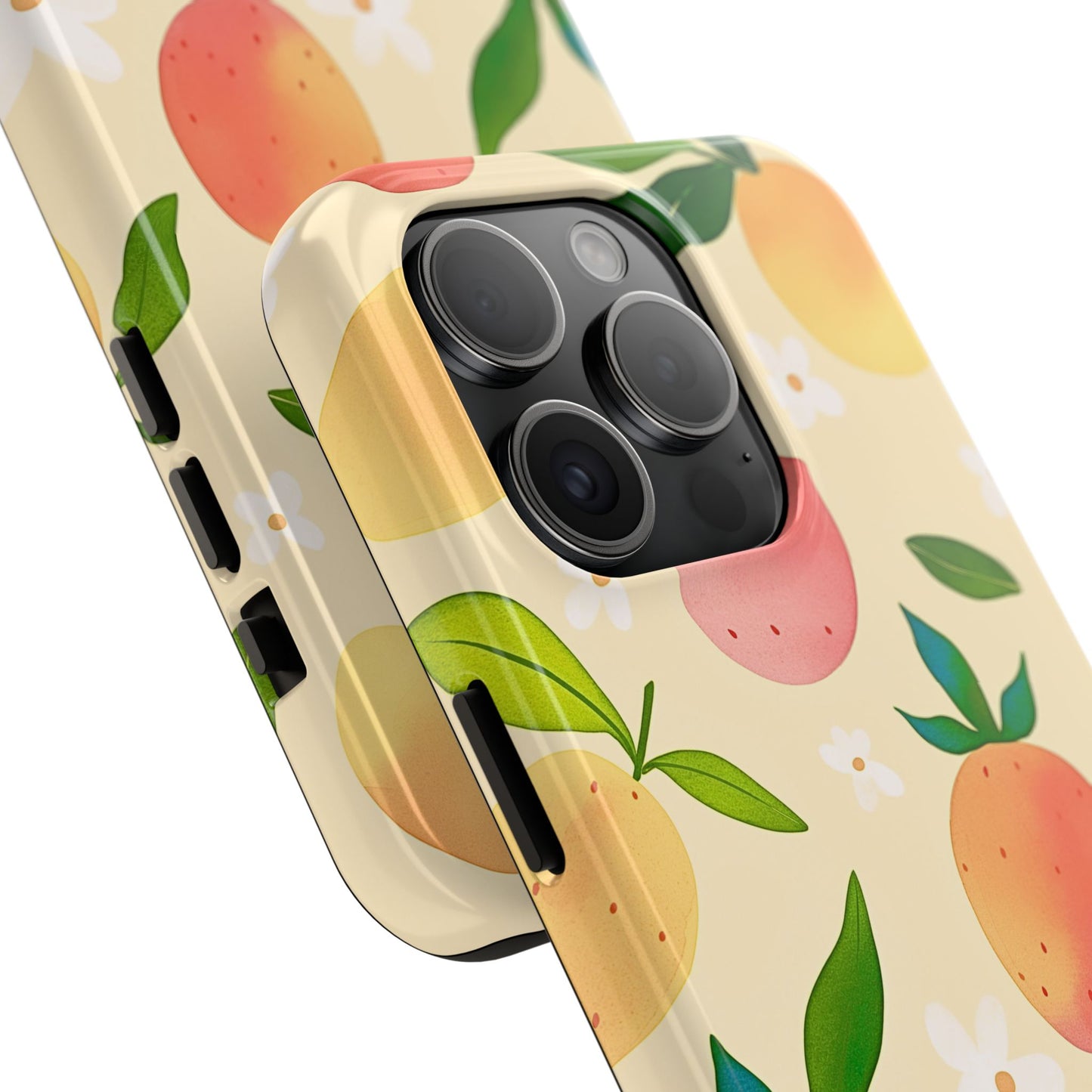 Mango Orange Fruit Pattern Tough Phone Case | Aesthetic