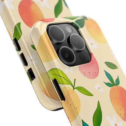 Mango Orange Fruit Pattern Tough Phone Case | Aesthetic