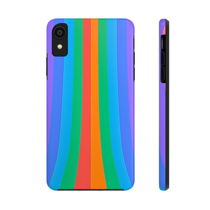 Funda resistente para teléfono con líneas de arcoíris hippies | Estética