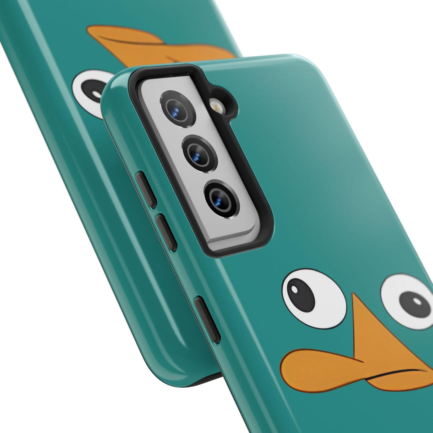 Phineas and Ferb Perry Platypus Eyes Teal Expression Tough Phone Case | Cartoon