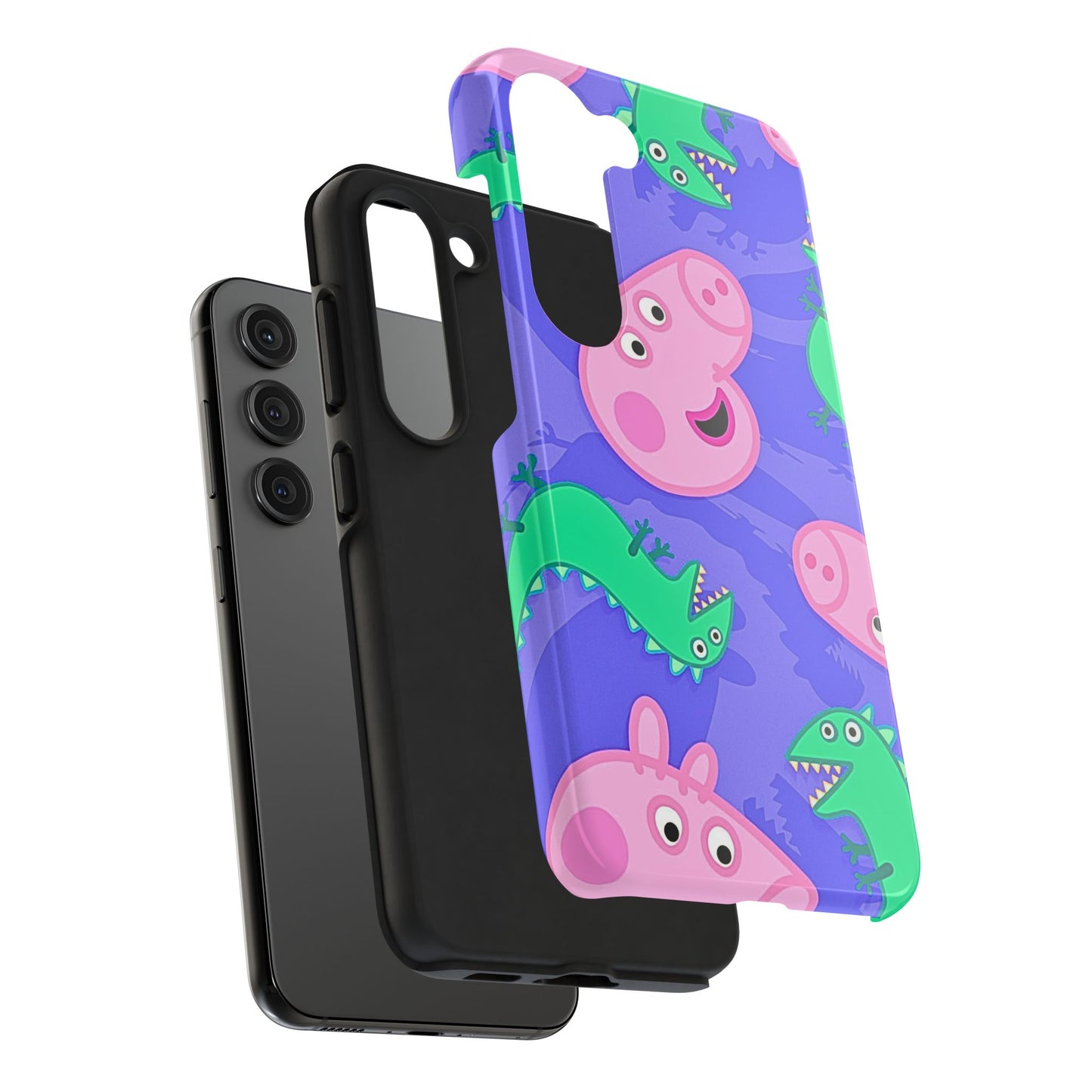 Peppa Pig & George Dinosaur Pattern Tough Phone Case | Cartoons - Peppa Pig
