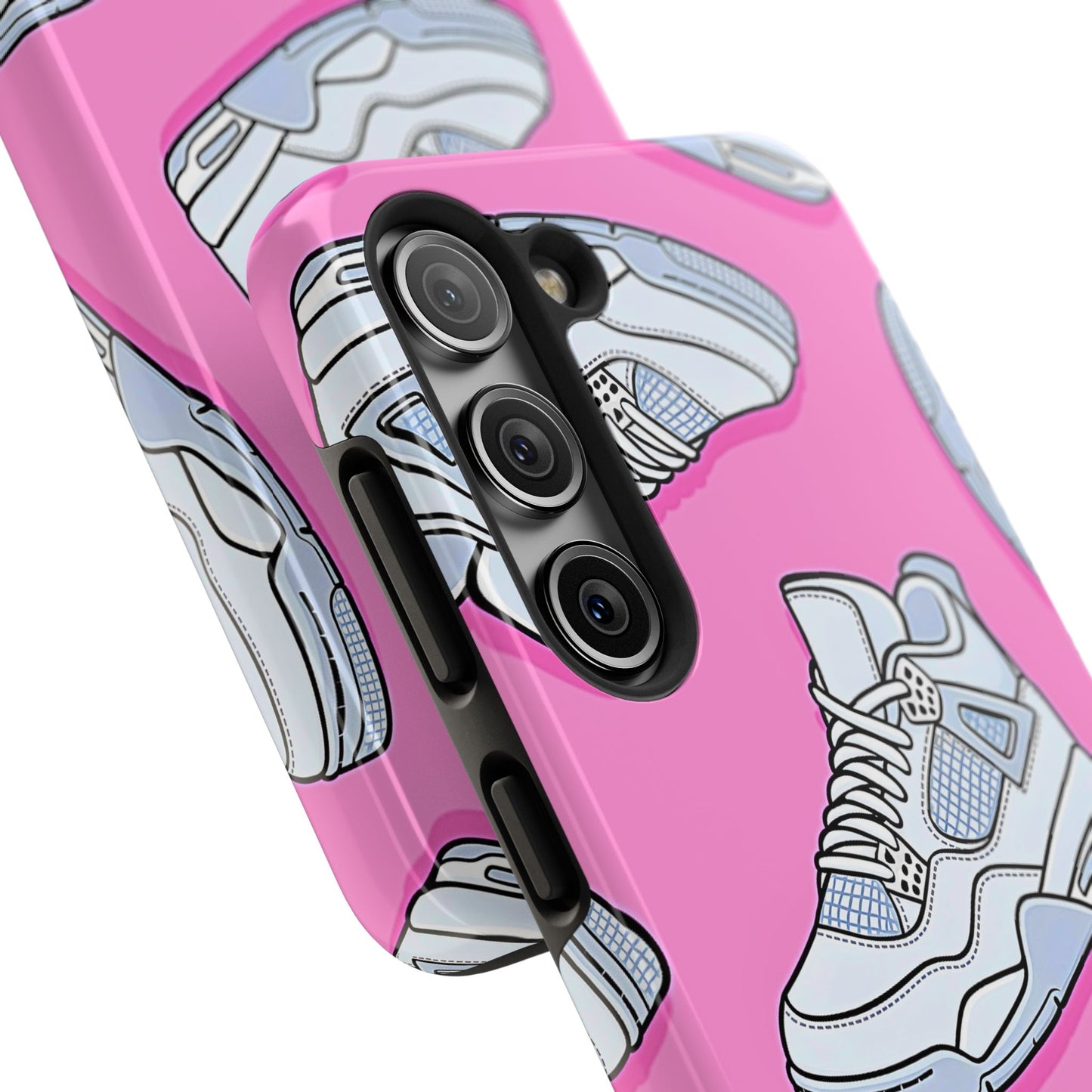 Funda resistente para teléfono con diseño de zapatillas Jordan 4 blancas | Estética