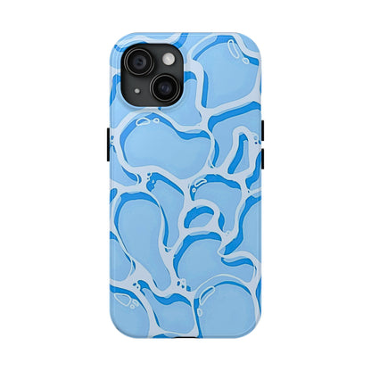 Funda resistente para teléfono con estampado de agua de piscina | Estética