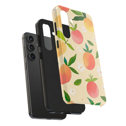 Mango Orange Fruit Pattern Tough Phone Case | Aesthetic