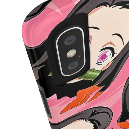 Nezuko Kamado Head Pattern Tough Phone Case | Anime - Demon Slayer