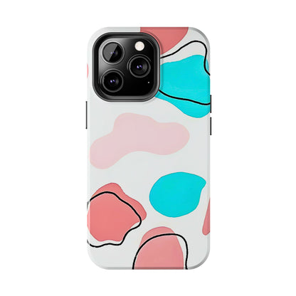 Abstract Shapes Preppy Pastel Style (Version 1) Tough Phone Case | Aesthetic