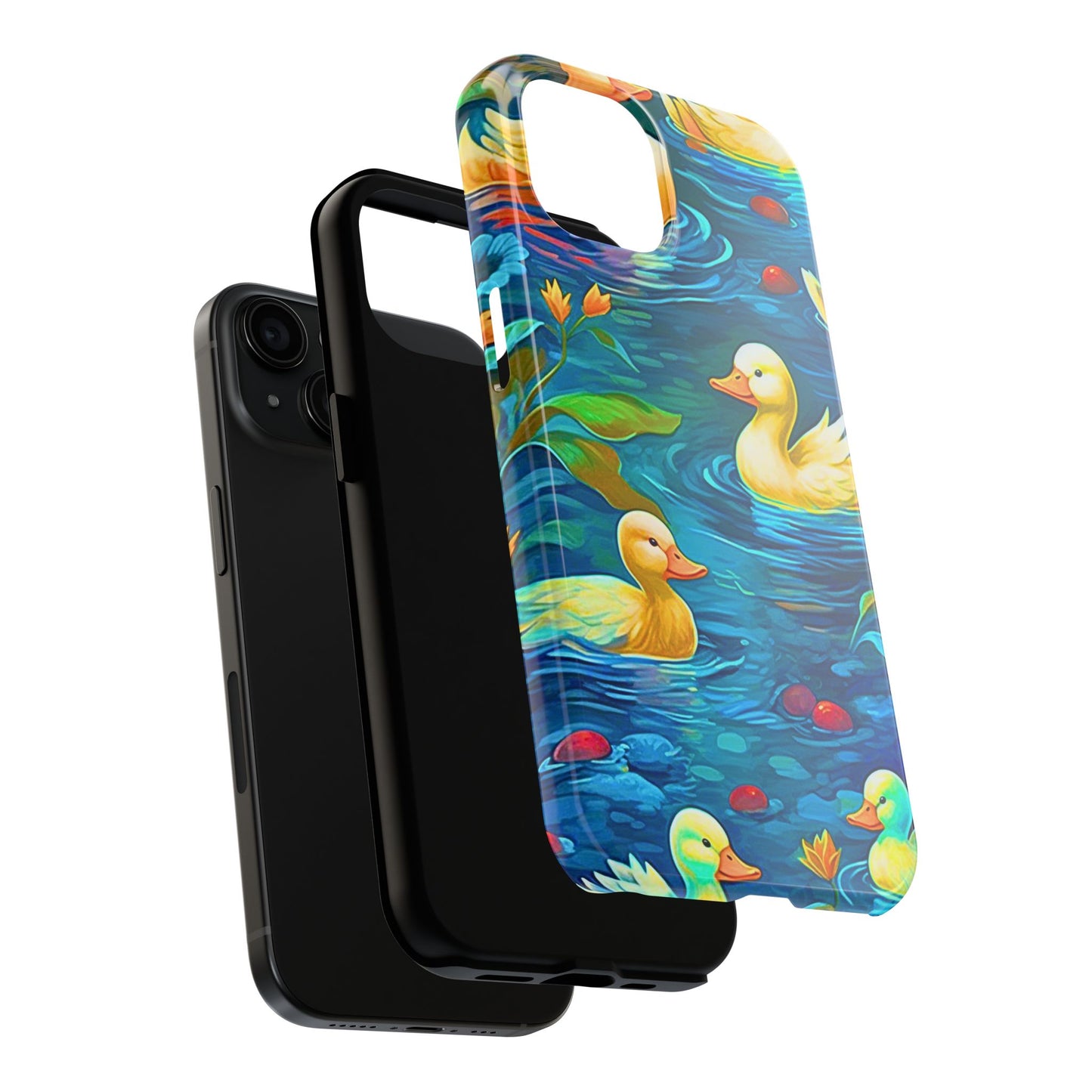 Ducks in the Pond Pattern Style Tough Phone Case | Animals