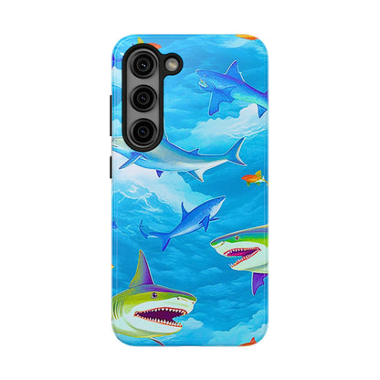 Sharks in the Sky Pattern Style Tough Phone Case | Animals