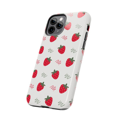 Strawberry Doodle Delight Tough Phone Case | Food