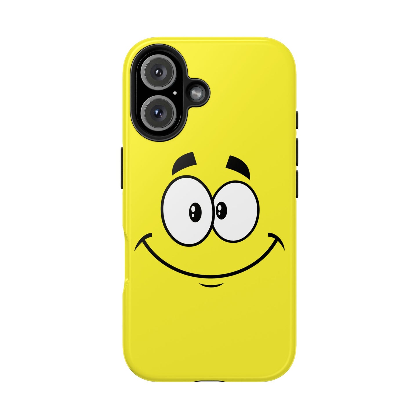 Smiley Happy Face Yellow Minimalist Cartoon Tough Phone Case | Funny