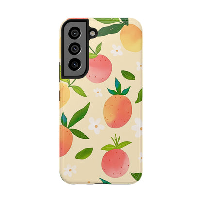 Mango Orange Fruit Pattern Tough Phone Case | Aesthetic