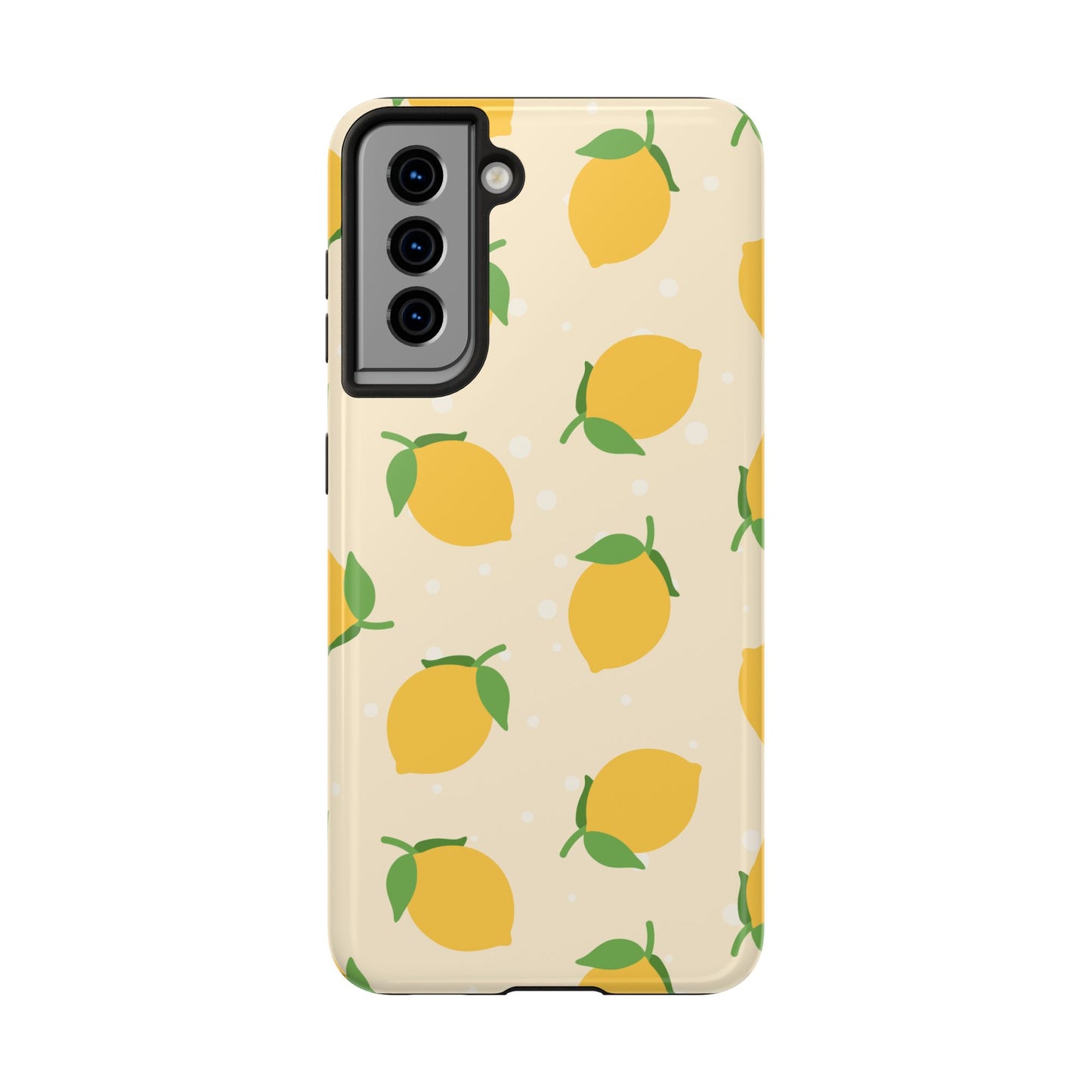 Cute Aesthetic Lemon Pattern Citrus Design Tough Phone Case | Food