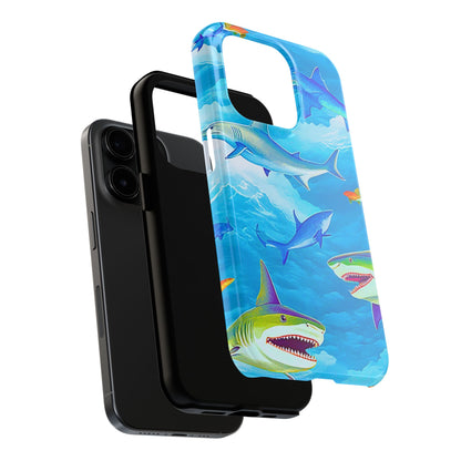 Sharks in the Sky Pattern Style Tough Phone Case | Animals
