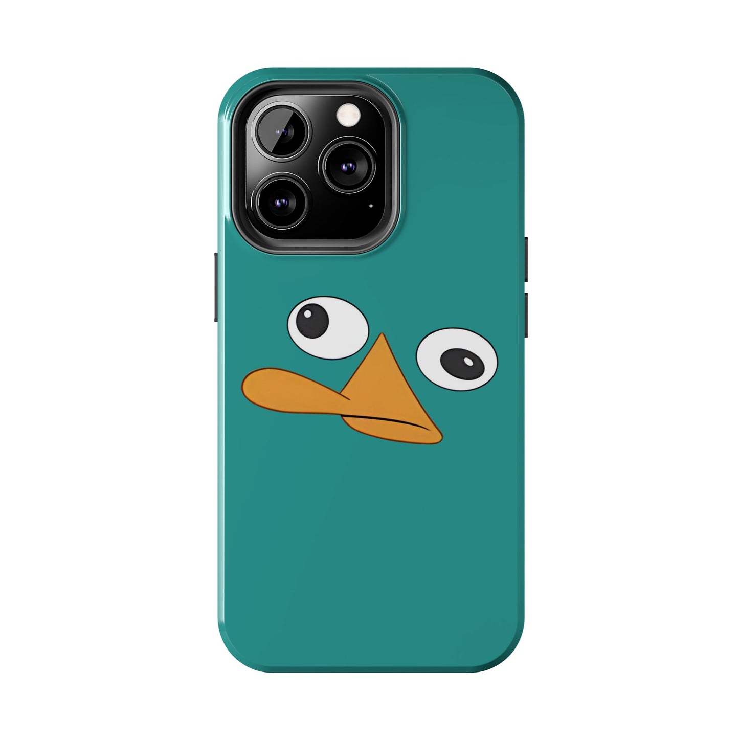 Phineas and Ferb Perry Platypus Eyes Teal Expression Tough Phone Case | Cartoon