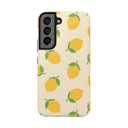 Cute Aesthetic Lemon Pattern Citrus Design Tough Phone Case | Food