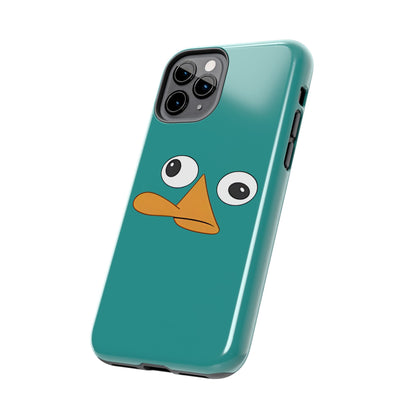 Phineas and Ferb Perry Platypus Eyes Teal Expression Tough Phone Case | Cartoon