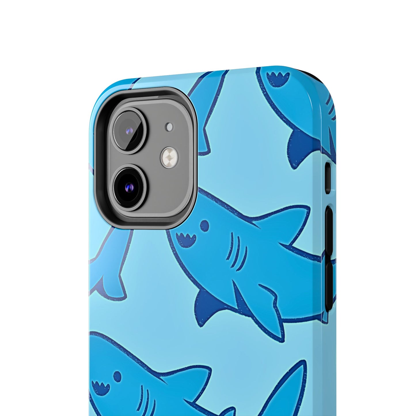 Smiley Shark Fun Pattern Tough Phone Case | Animals