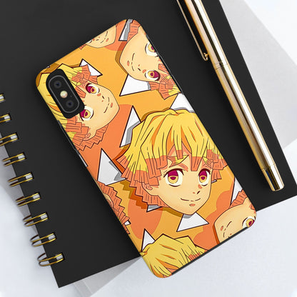 Zenitsu Agatsuma Haori Head Pattern Tough Phone Case | Anime - Demon Slayer