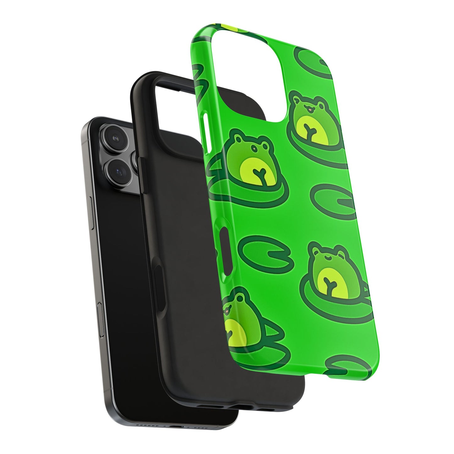 Cute Green Frogs Pattern Tough Phone Case | Animals