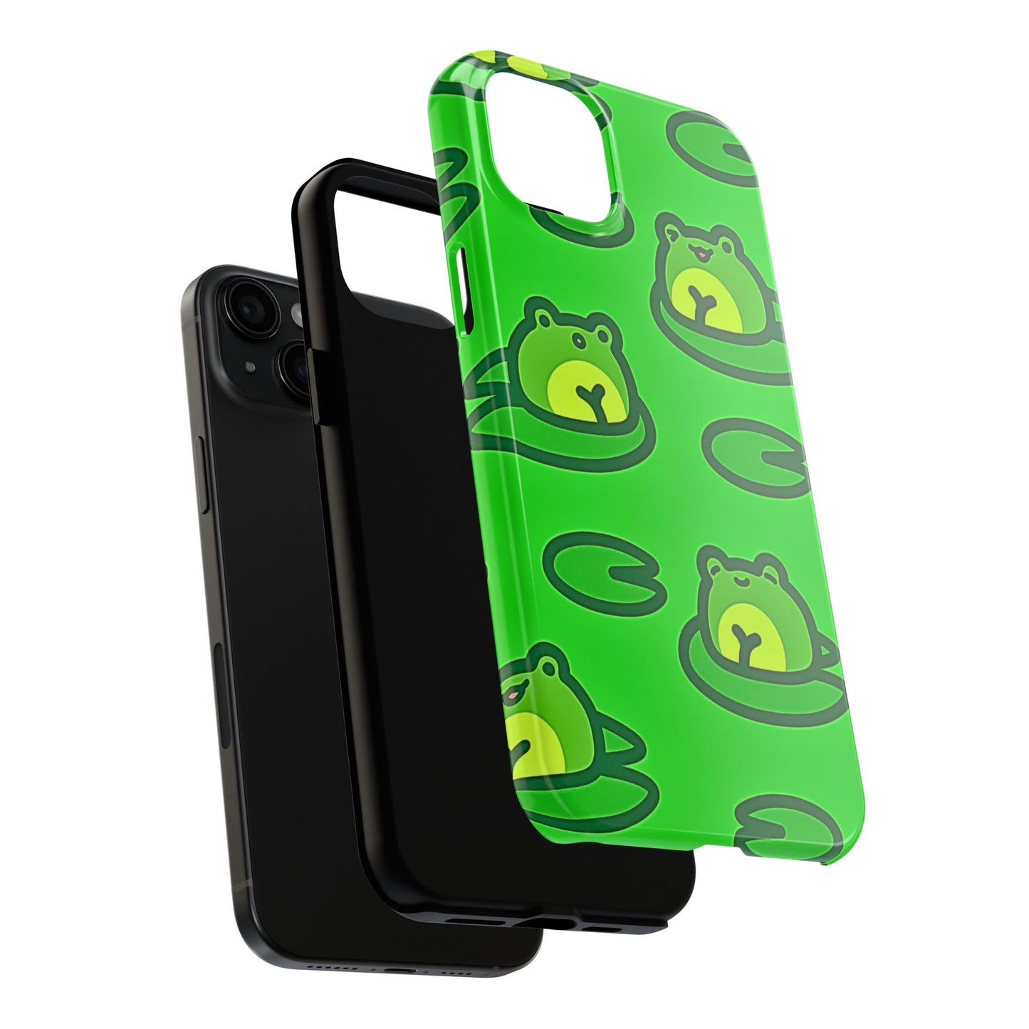 Cute Green Frogs Pattern Tough Phone Case | Animals