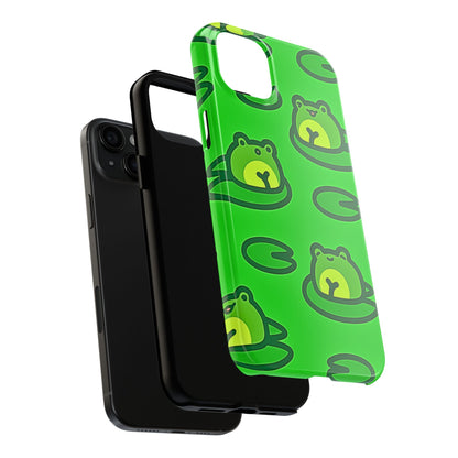 Cute Green Frogs Pattern Tough Phone Case | Animals