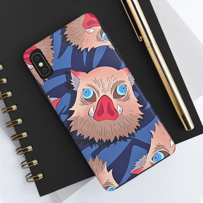 Inosuke Hashibira Head Pattern Tough Phone Case | Anime - Demon Slayer