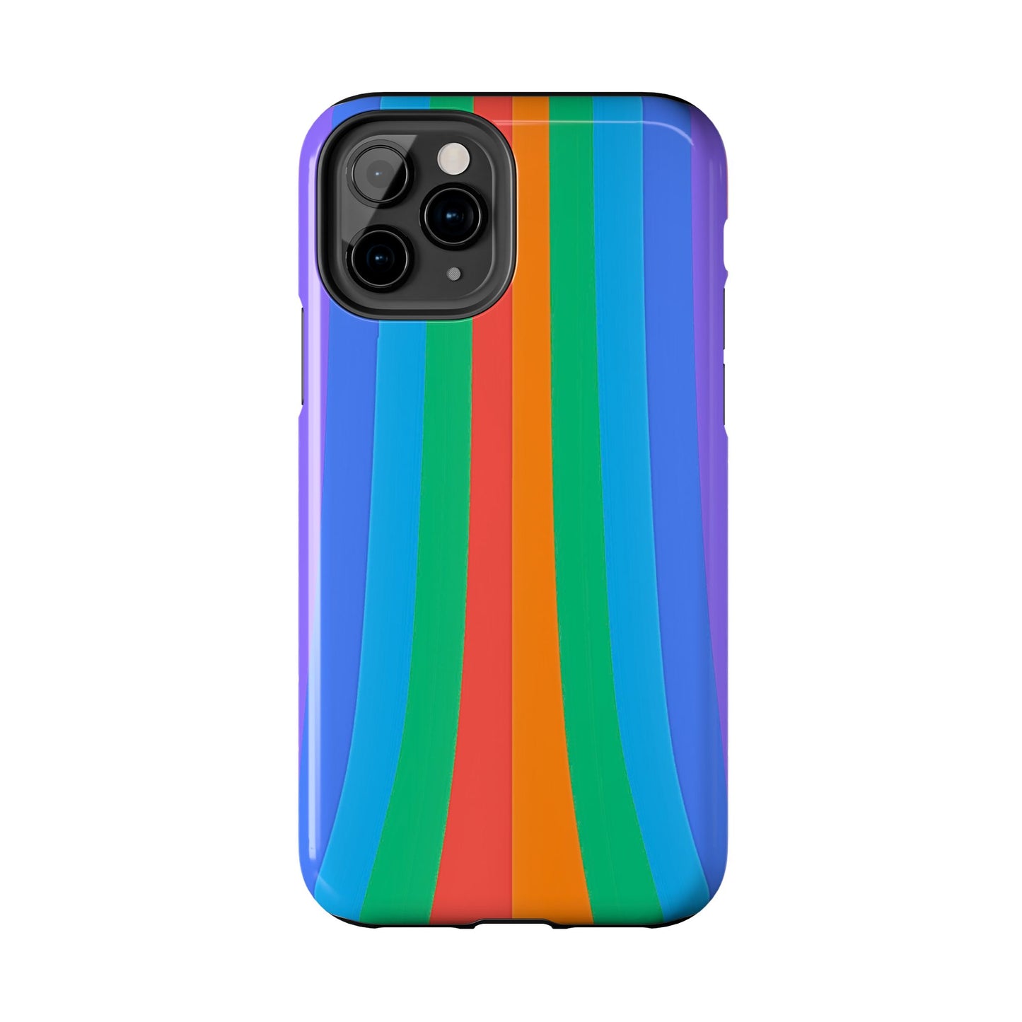 Funda resistente para teléfono con líneas de arcoíris hippies | Estética