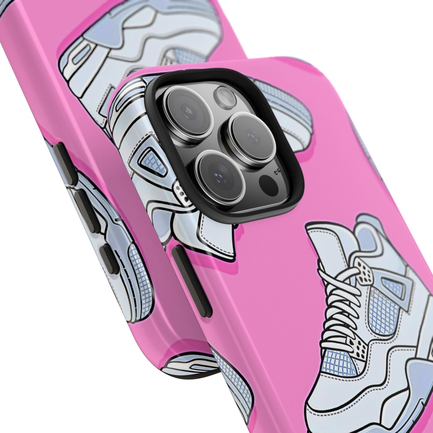 Funda resistente para teléfono con diseño de zapatillas Jordan 4 blancas | Estética