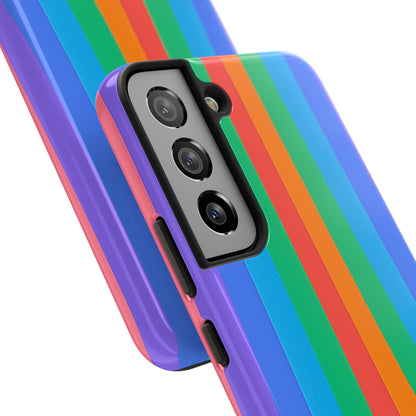 Funda resistente para teléfono con líneas de arcoíris hippies | Estética