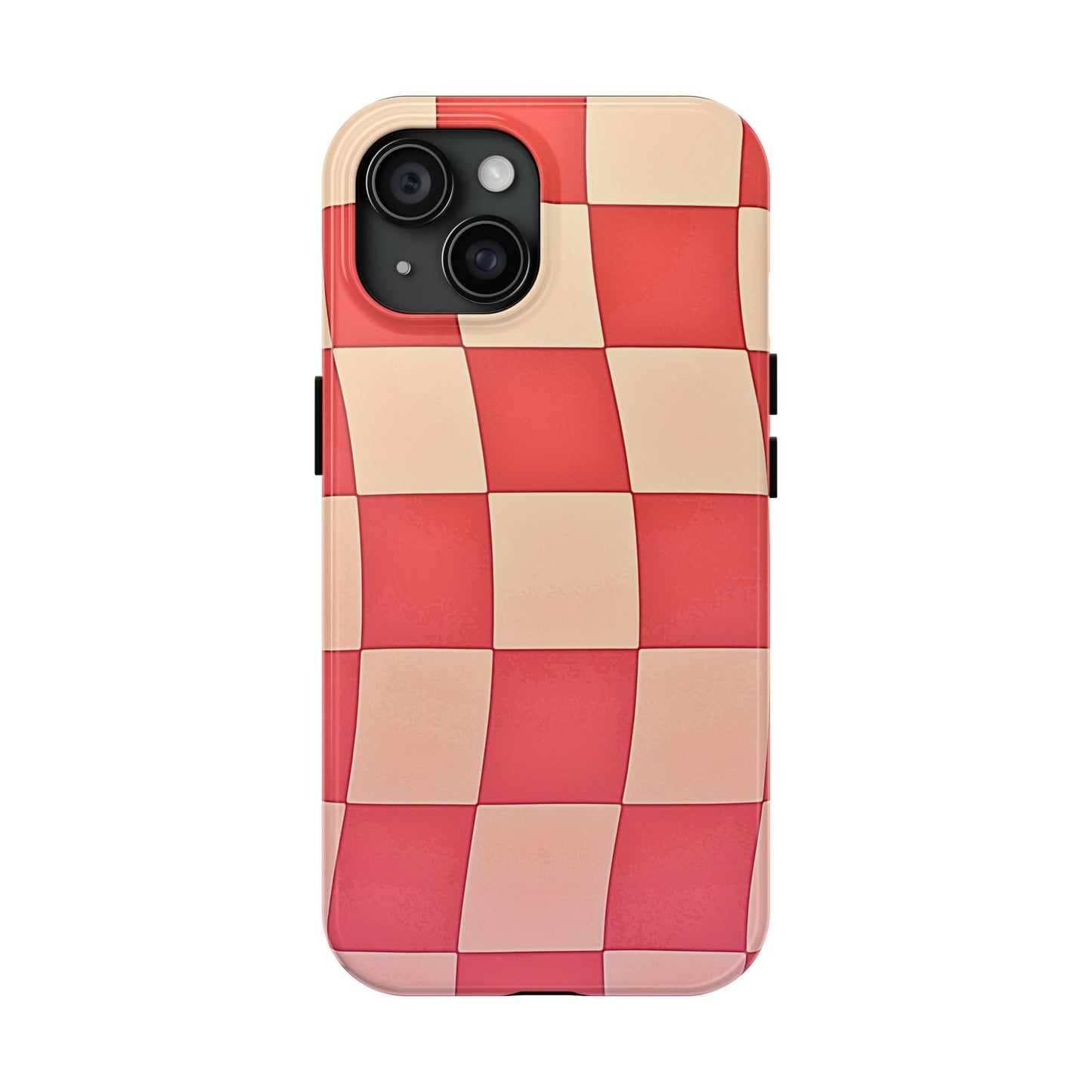 Preppy Checkered Pink Tough Phone Case | Aesthetic