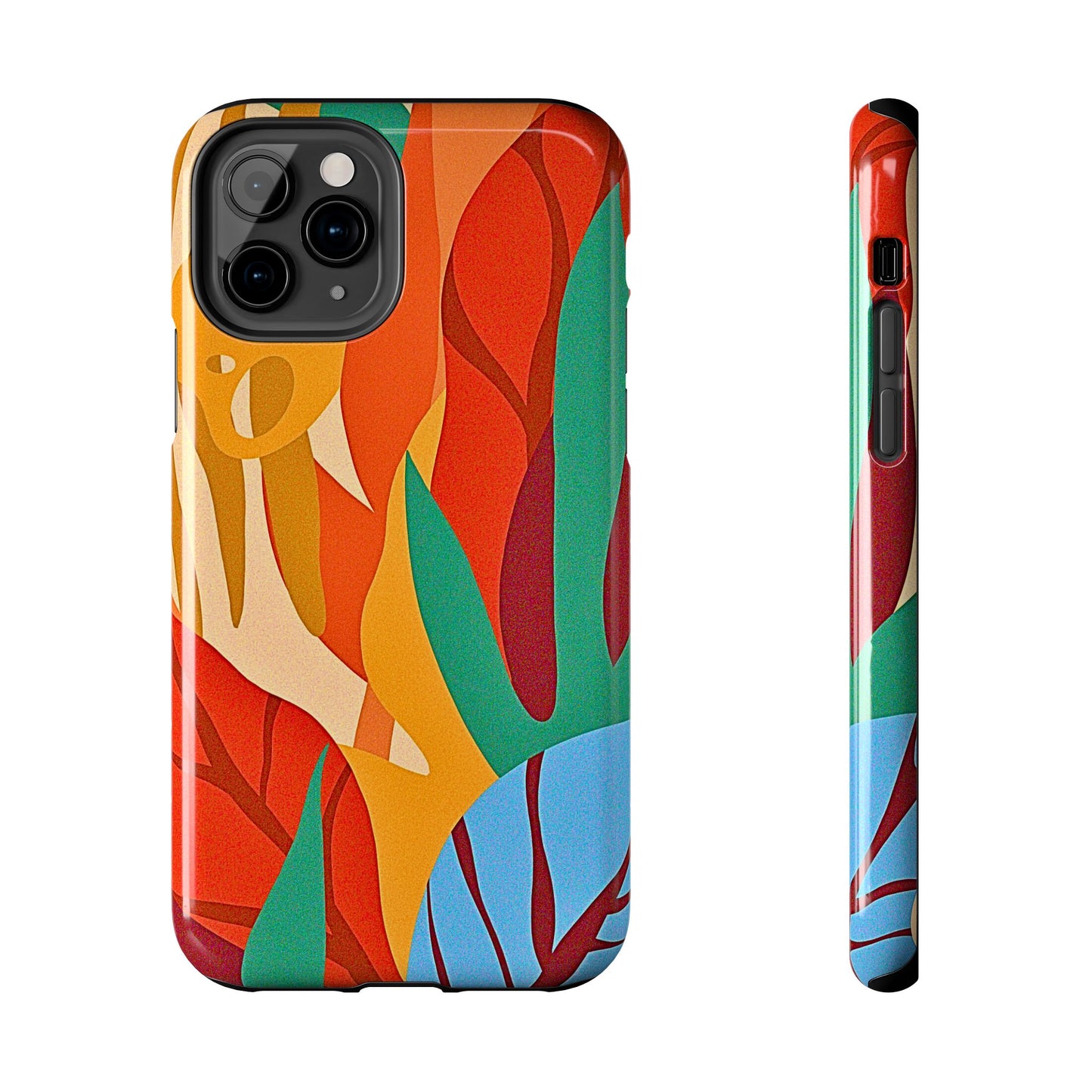 Abstract Autumn Leaves Tough Phone Case | Aesthetic