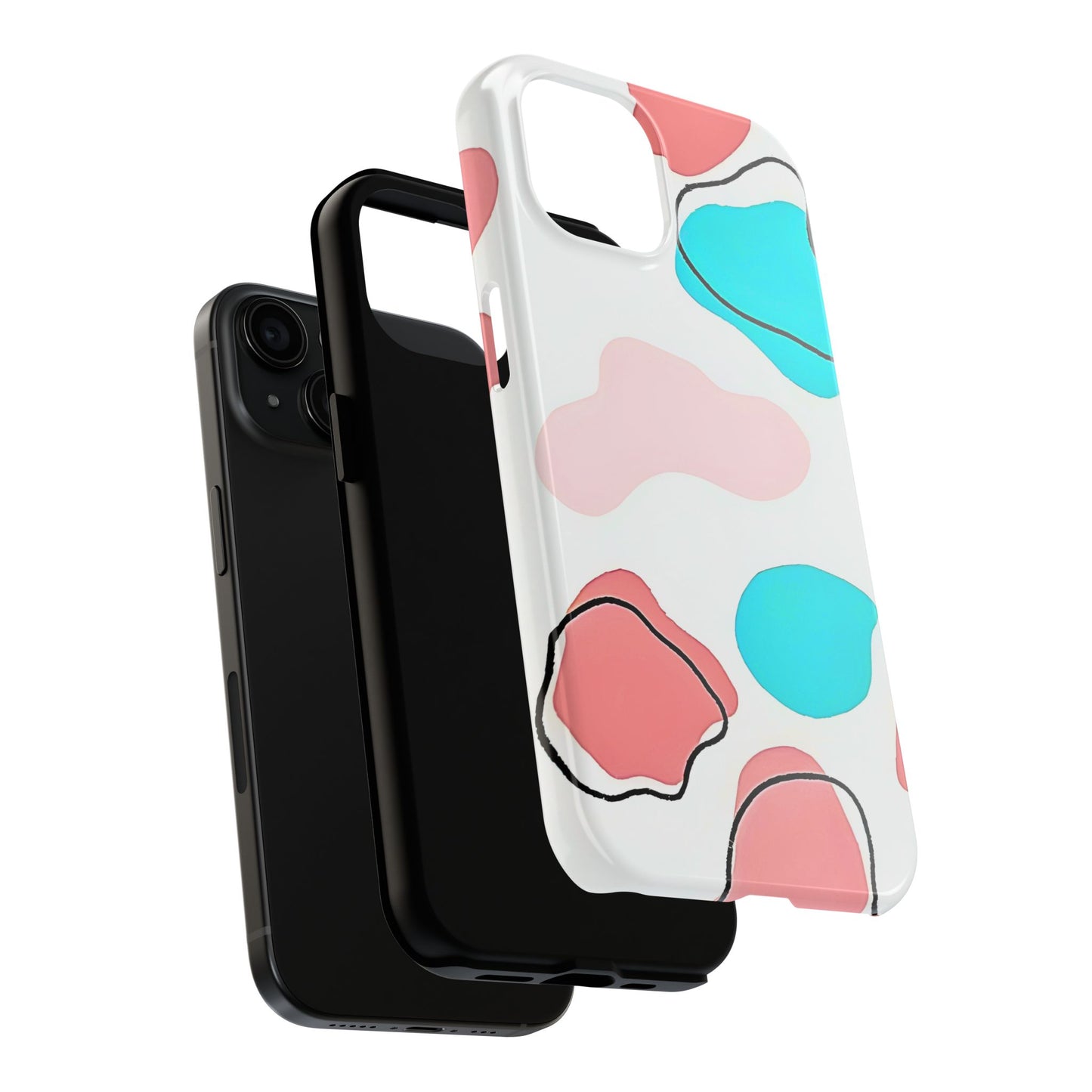 Abstract Shapes Preppy Pastel Style (Version 1) Tough Phone Case | Aesthetic