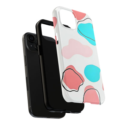 Abstract Shapes Preppy Pastel Style (Version 1) Tough Phone Case | Aesthetic