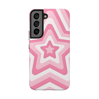 Pink Preppy Star Pattern Style Tough Phone Case | Aesthetic