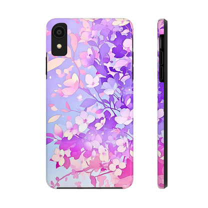 Funda resistente para teléfono con delicados estampados florales en tonos pastel | Estética