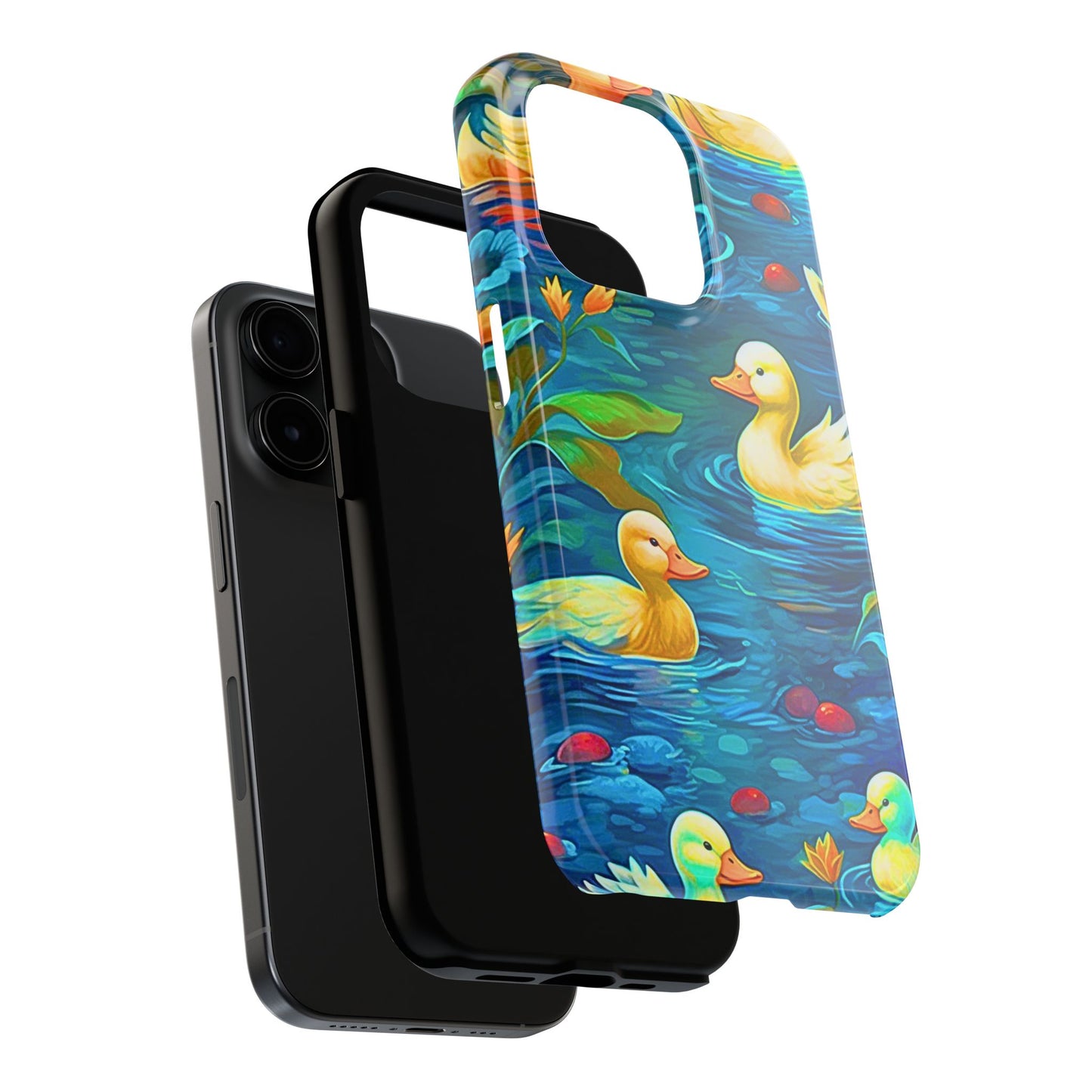 Ducks in the Pond Pattern Style Tough Phone Case | Animals
