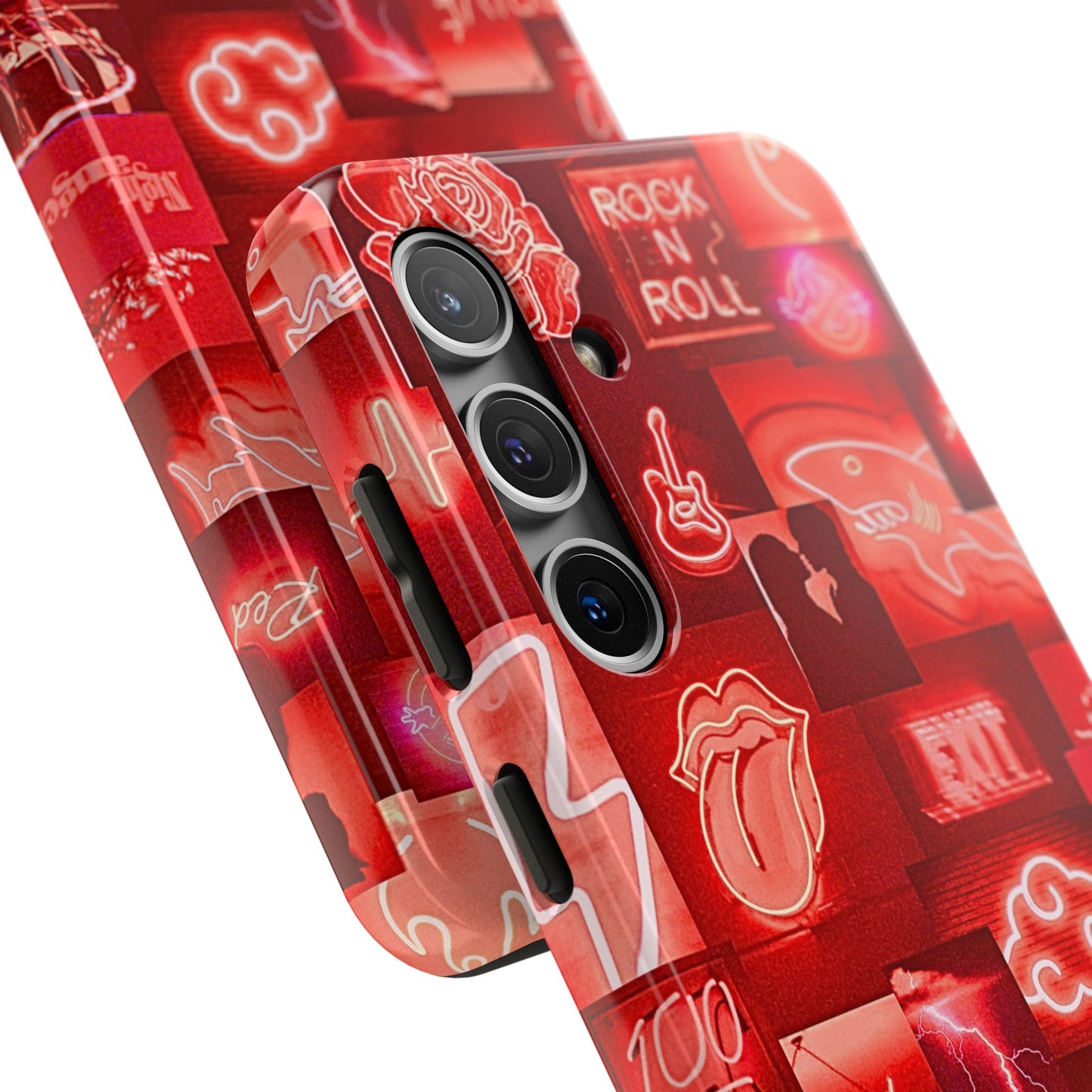 Funda resistente para teléfono con diseño de neón rojo | Estética