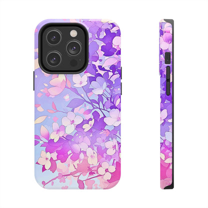 Funda resistente para teléfono con delicados estampados florales en tonos pastel | Estética