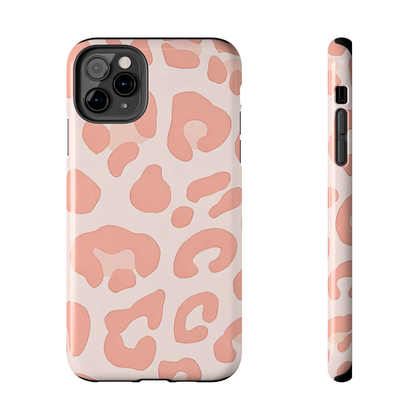 Funda resistente para teléfono con estampado de leopardo rosa preppy | Estética