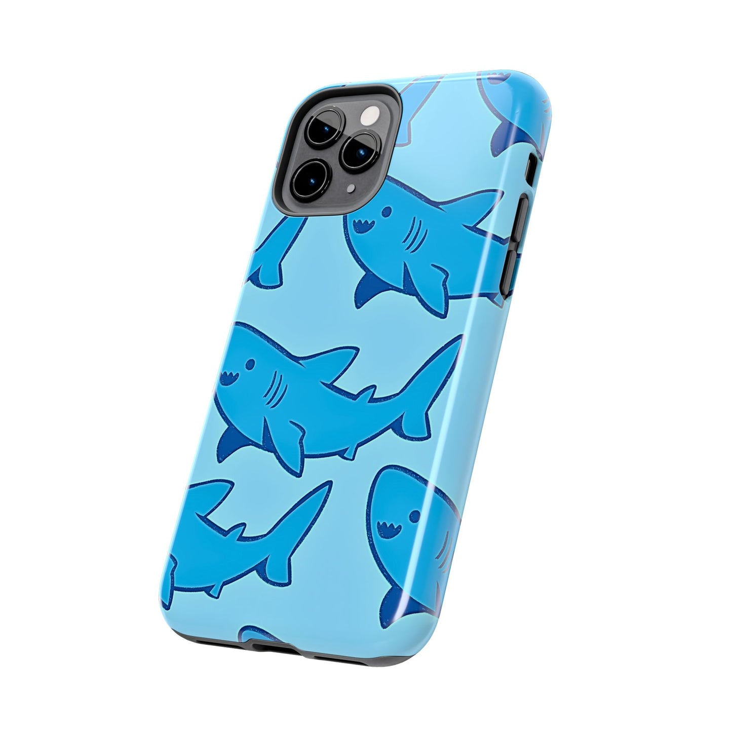 Smiley Shark Fun Pattern Tough Phone Case | Animals