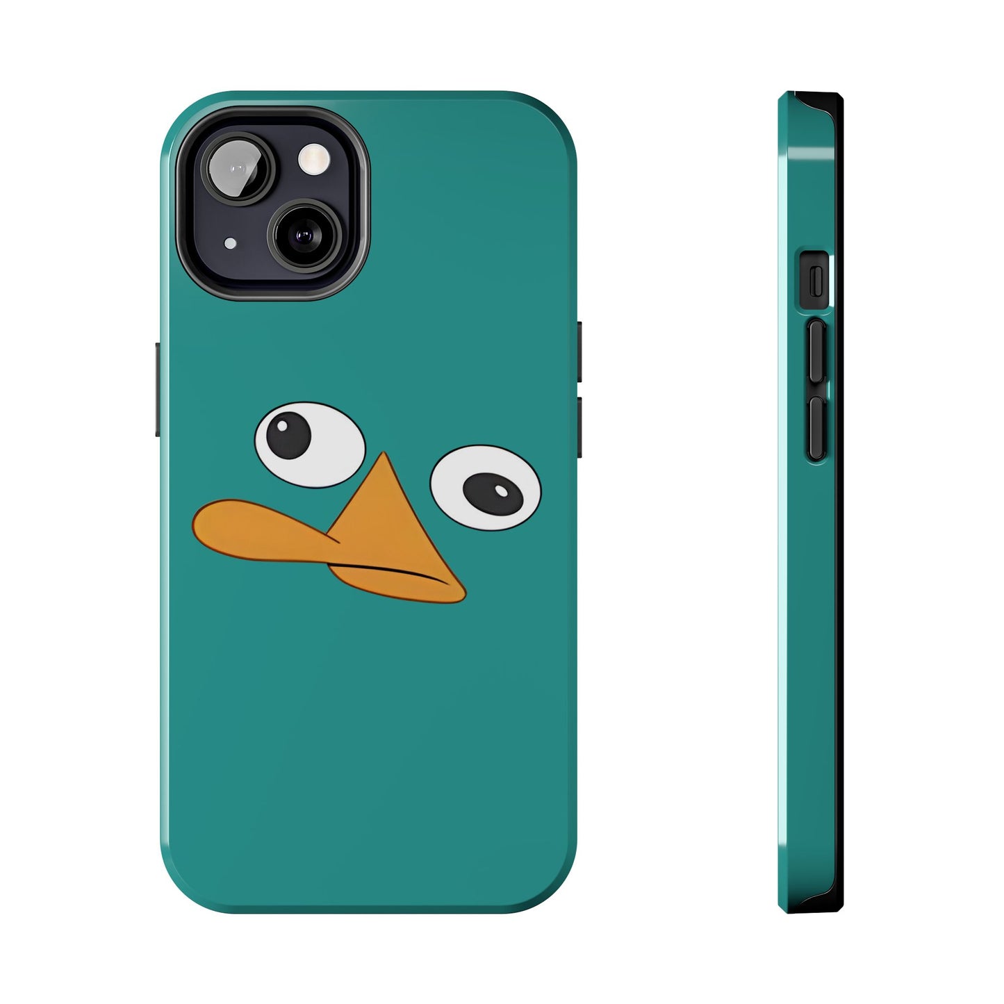 Phineas and Ferb Perry Platypus Eyes Teal Expression Tough Phone Case | Cartoon