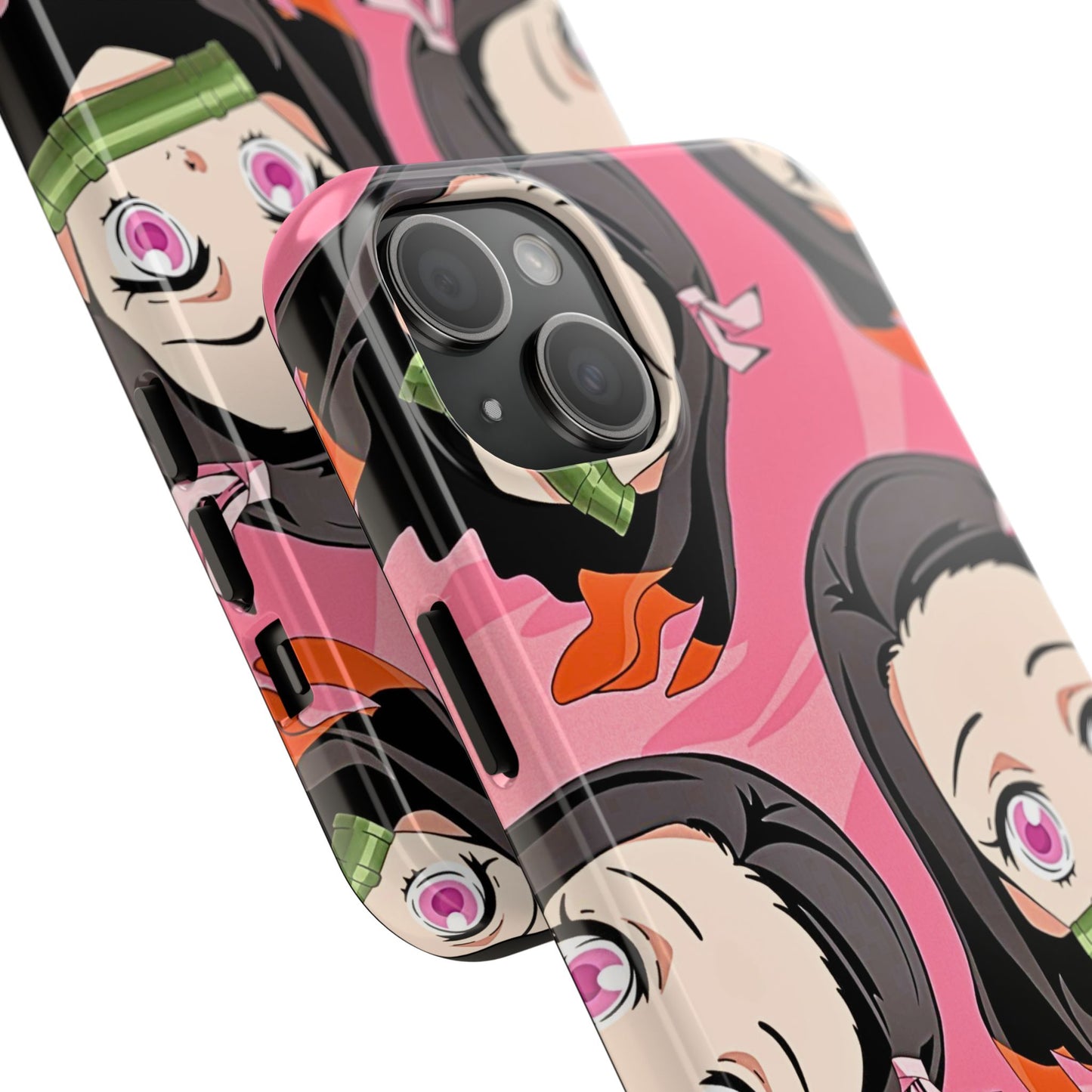 Nezuko Kamado Head Pattern Tough Phone Case | Anime - Demon Slayer
