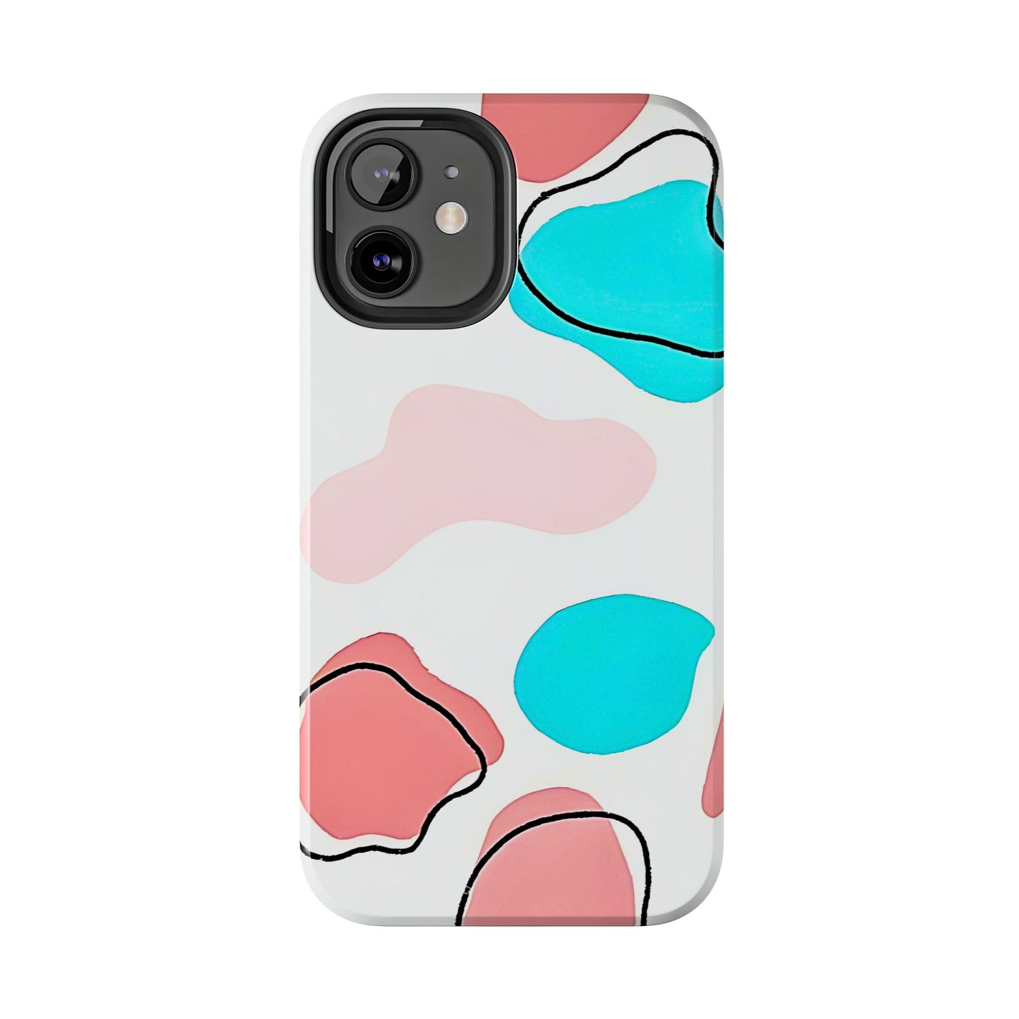 Abstract Shapes Preppy Pastel Style (Version 1) Tough Phone Case | Aesthetic