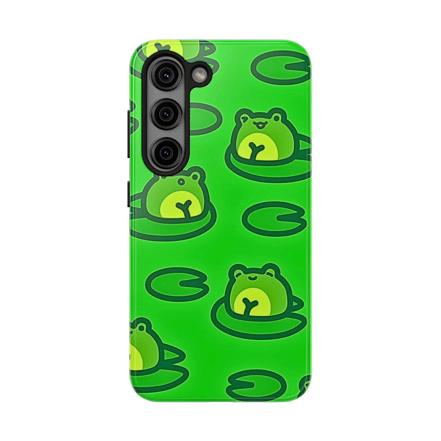 Cute Green Frogs Pattern Tough Phone Case | Animals