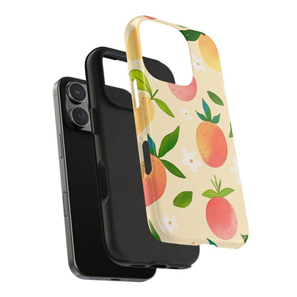 Mango Orange Fruit Pattern Tough Phone Case | Aesthetic