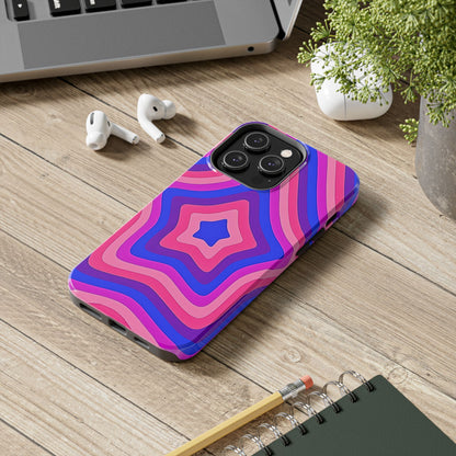 Funda resistente para teléfono con diseño de estrella retro | Estética
